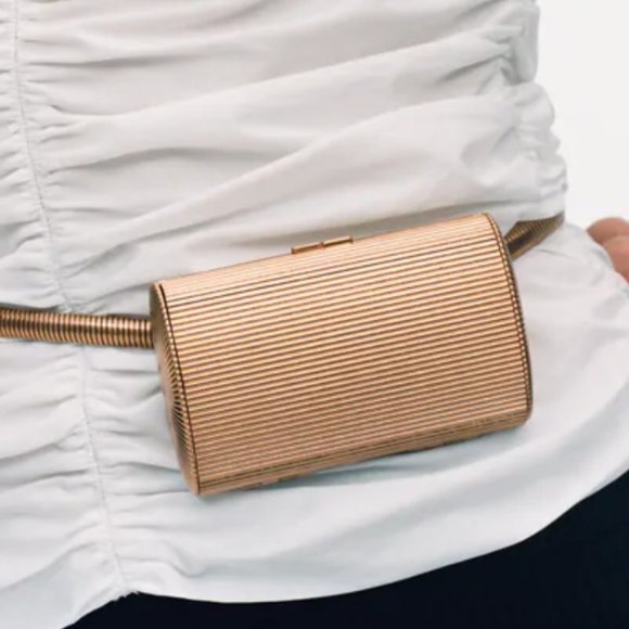 NWT Zara Metal Matte Gold Pocket Belt main image 4
